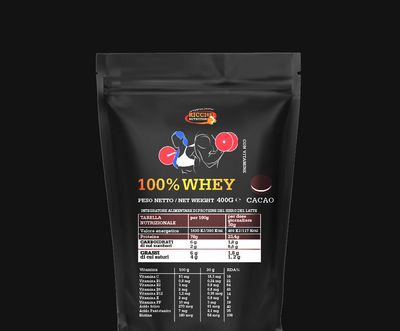PROTEINE WHEY 80% DEL SIERO DEL LATTE BUSTA 400gr