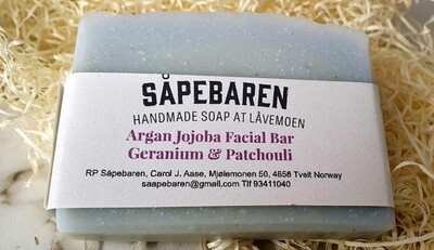 Argan & Jojoba Facial Bar Geranium & Patchouli