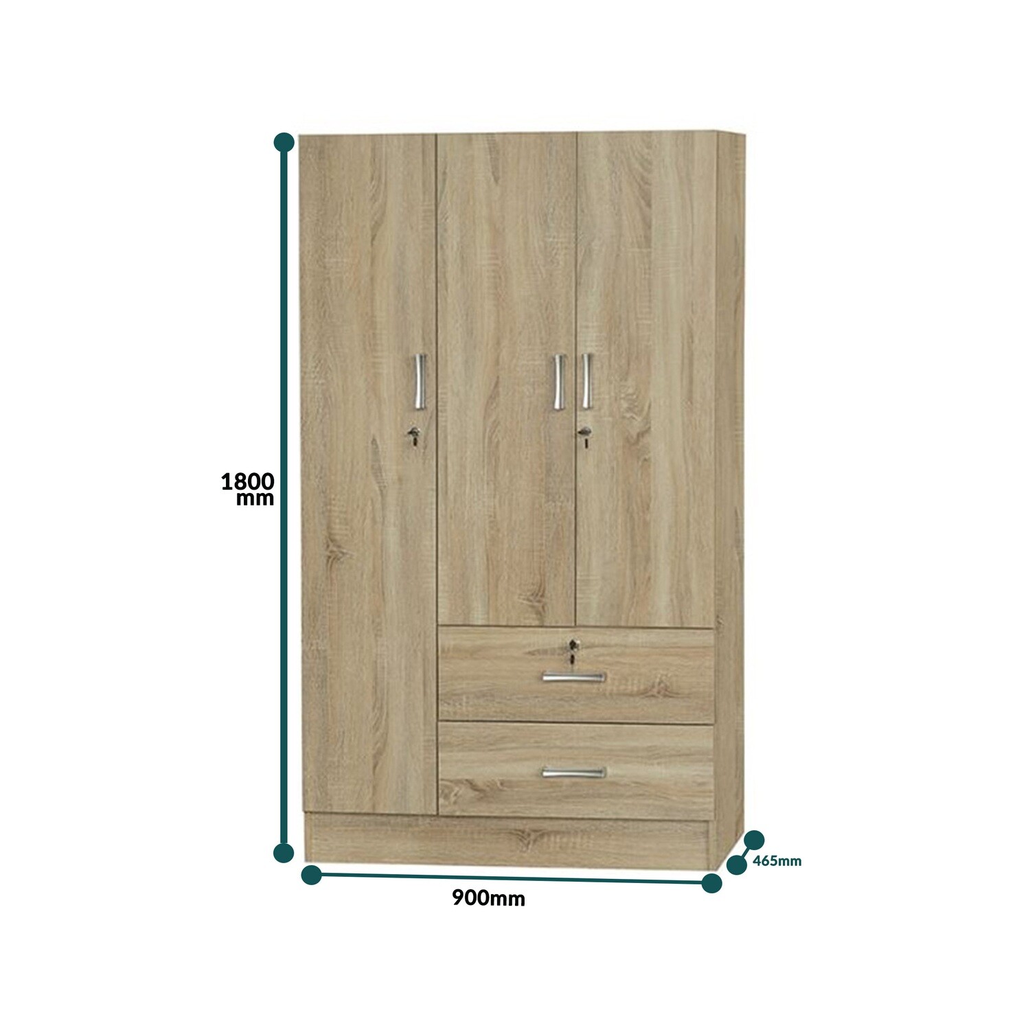 3 Door Wardrobe / Storage Wardrobe furniture_sale_now_singapore