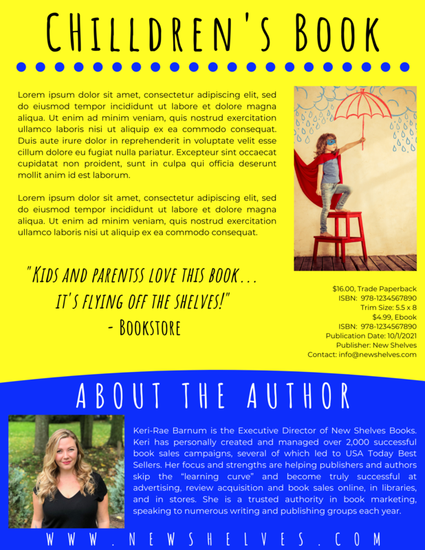Children's Book One Sheet Template Children's Book One Sheet Template