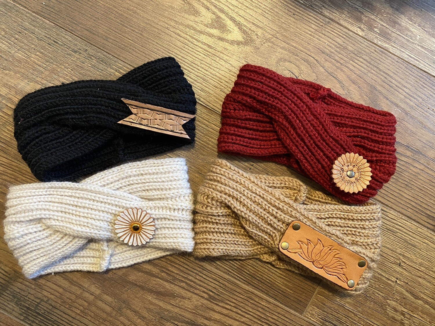 Headband With Leather Patch