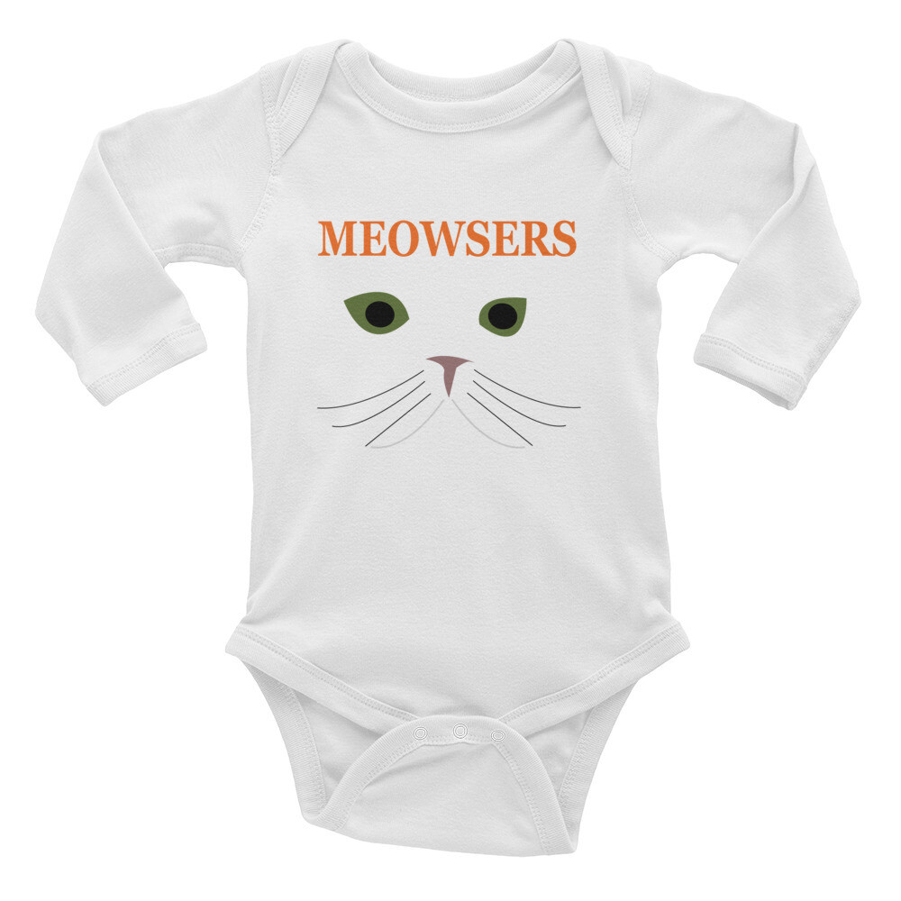 Meowsers Infant Long Sleeve Bodysuit