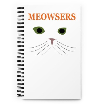 Meowsers Spiral notebook