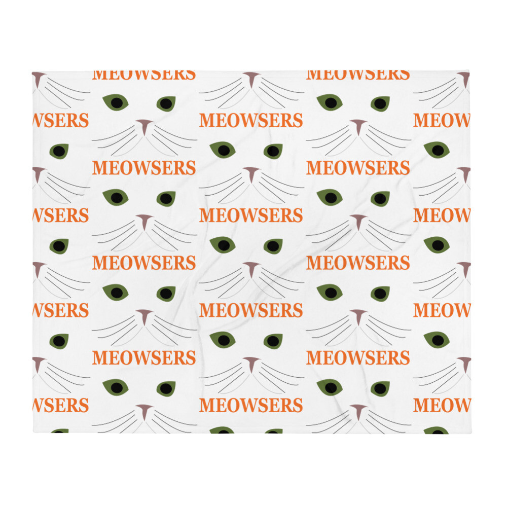 Meowsers All Over Throw Blanket