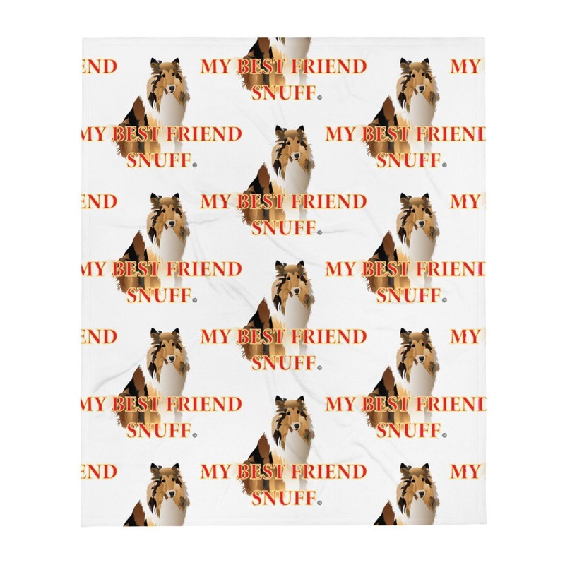 My Best Friend Snuff All Over Throw Blanket