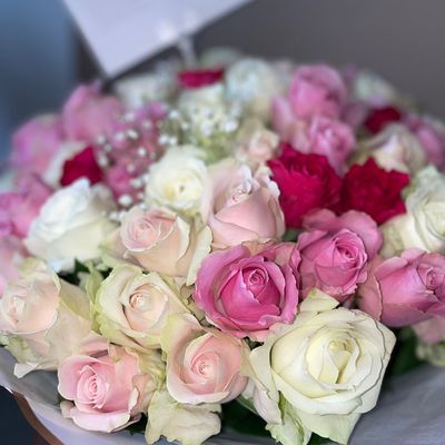 Pink and White Rose Selection