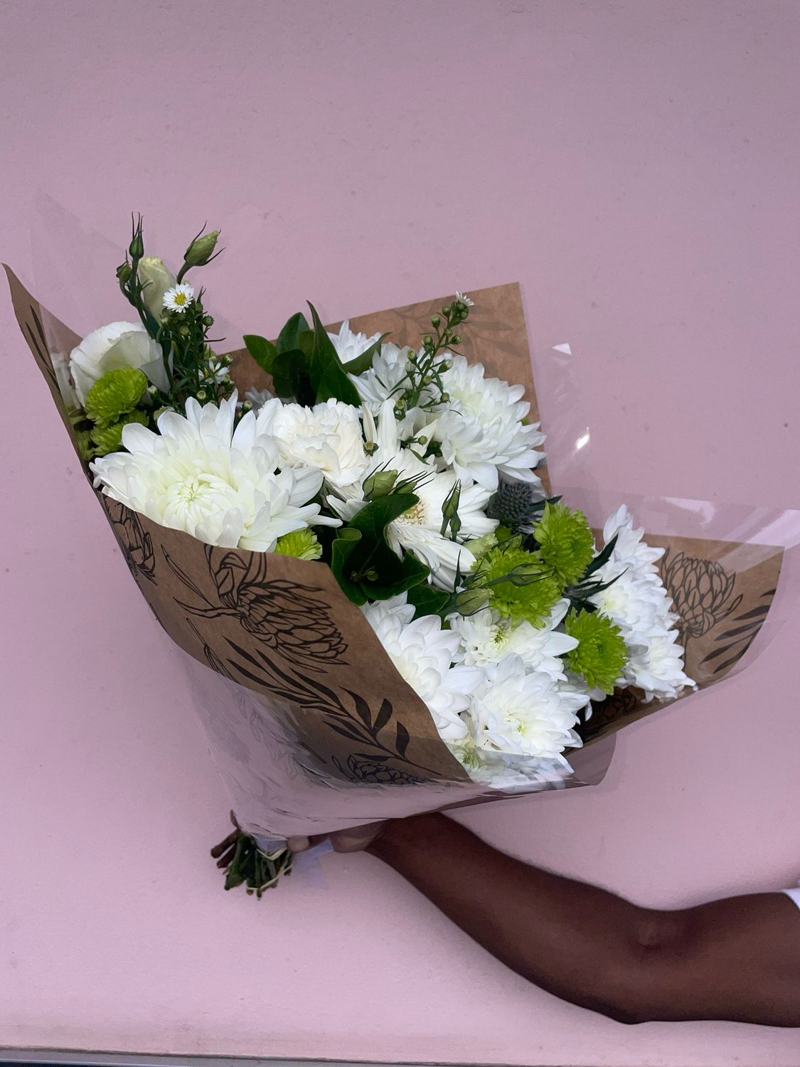 Small White And Green Mixed Bouquet