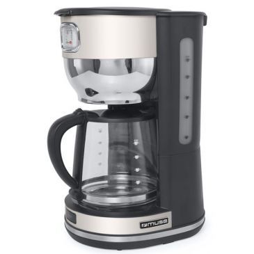 Cafetière filtre 10 tasses Crème & Inox