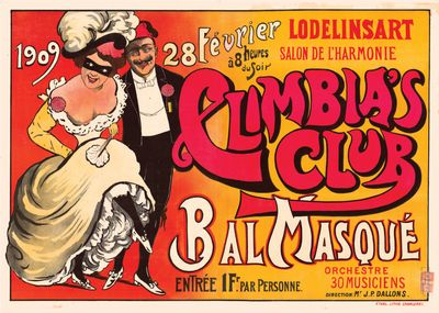 Climbias Club Bal masqué. 1909. Climbias Club Bal masqué. 1909.