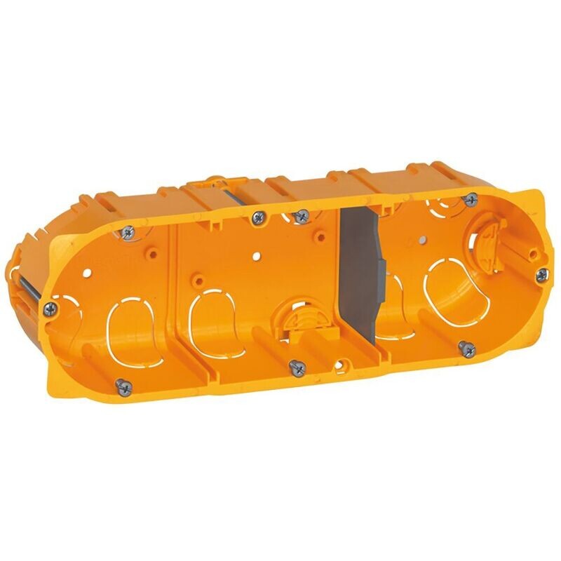 BOITE D'ENCASTREMENT 6 MODULES POUR CLOISONS SECHES - COULEUR JAUNE - LEGRAND