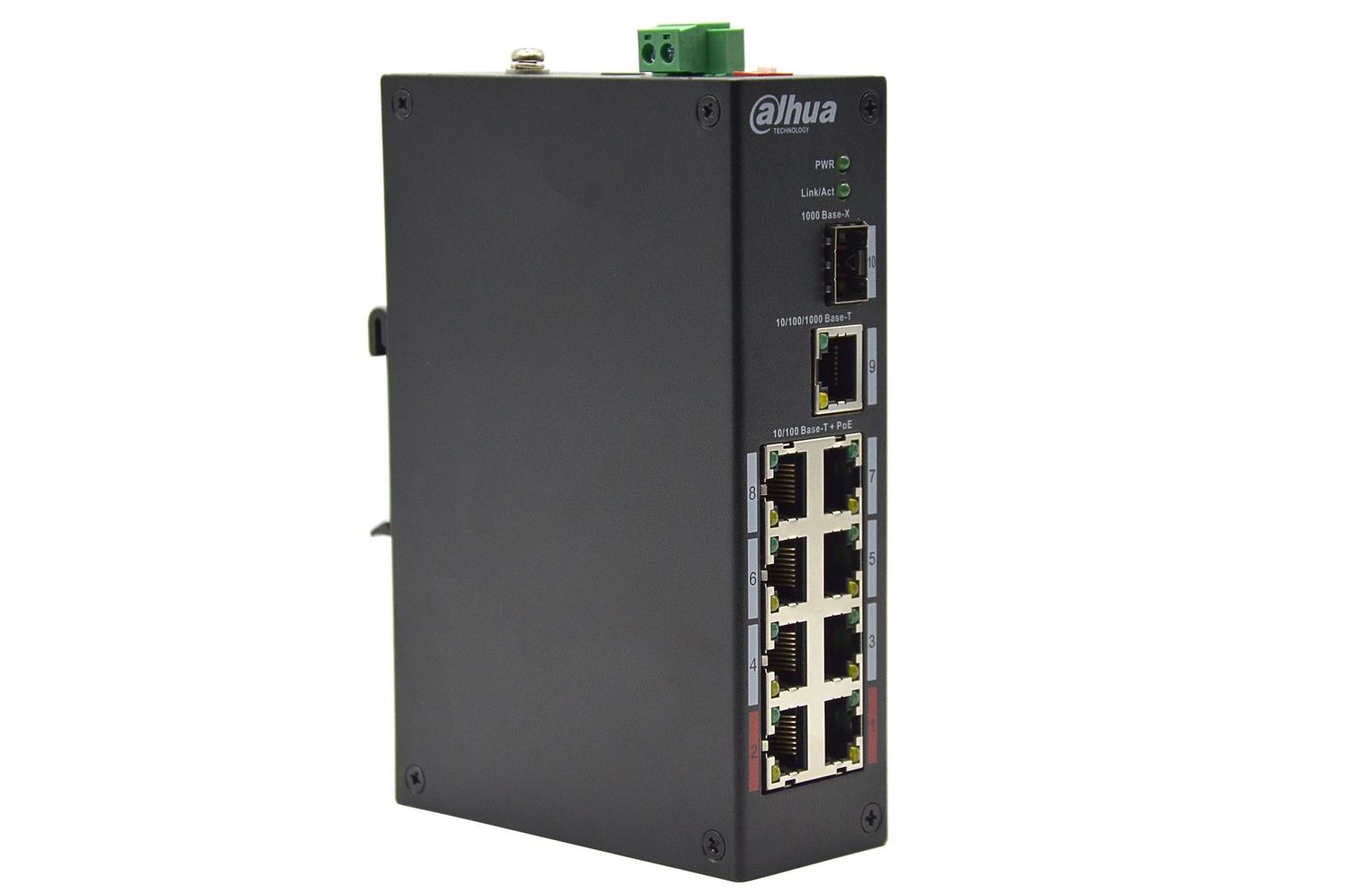 SWITCH 09 PORTS (8 MEGA POE - 1 GIGA) +1 GIGA SFP - NON MANAGABLE - NON RACKABLE - FIXATION MURAL - DAHUA