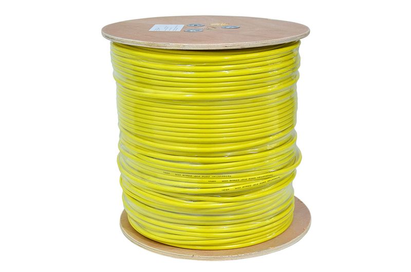 CABLE RESEAU INDOOR CAT6 FTP - CCA - AWG23 - BOBINE 500M - JAUNE - TELESYSTEM