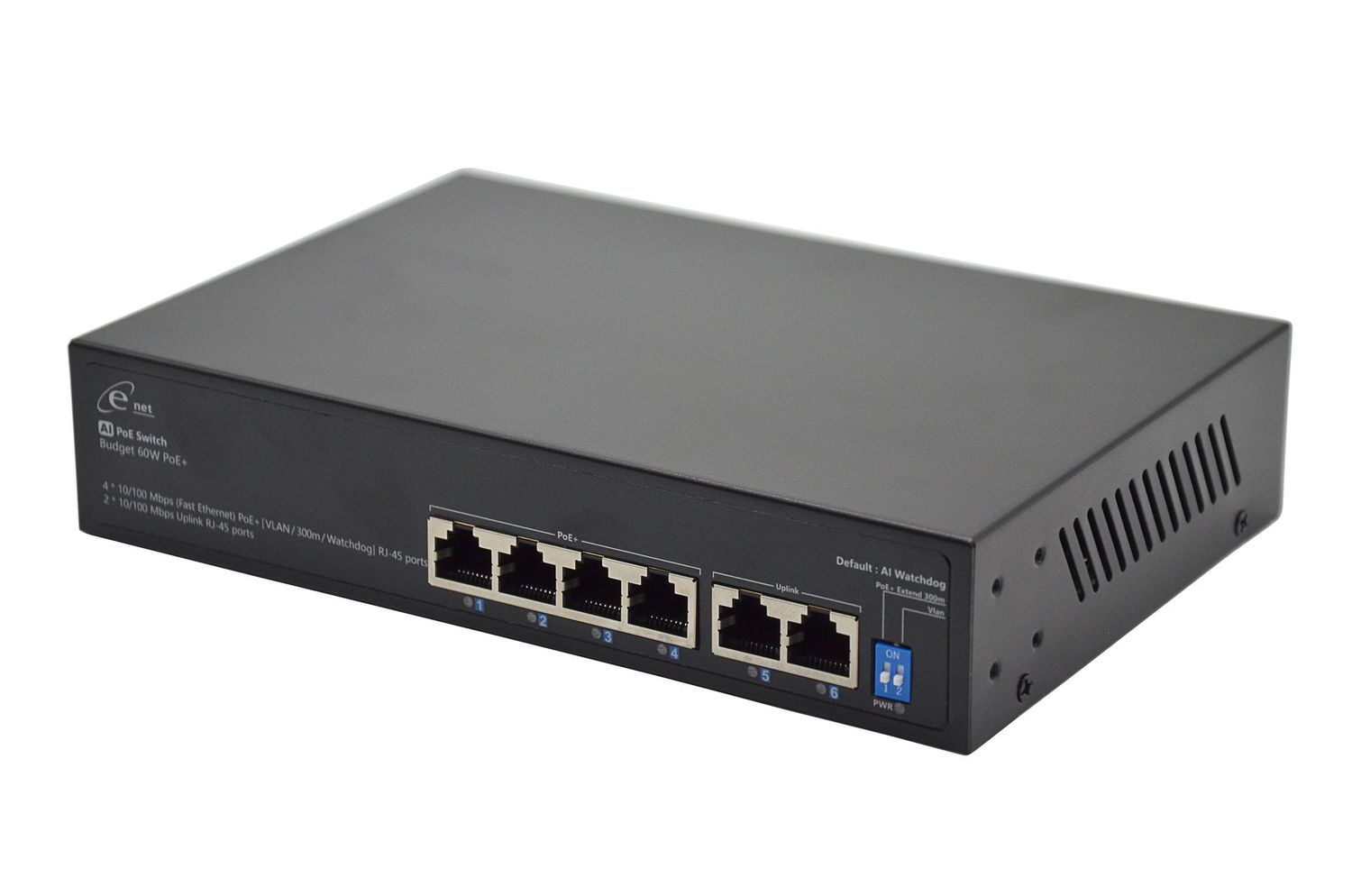 SWITCH MEGA 6 PORTS - NON MANAGABLE - NON RACKABLE - POE - ENET