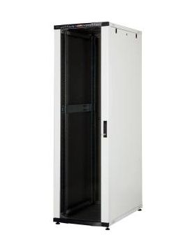 ARMOIRE DE BRASSAGE CK 32U 19" SUR PIED - VITREE - MONTE - 600X1000X1536 - GRIS - PINSOL