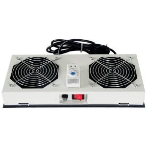 VENTILATEUR DE 2 EMPLACEMENTS ET 2 VENTILATEURS - PLAFONNIER - SANS FILTRE - AVEC THERMOSTAT - SANS INTERRUPTEUR - SANS AFFICHEUR - METALLIQUE - GRIS - LANDE