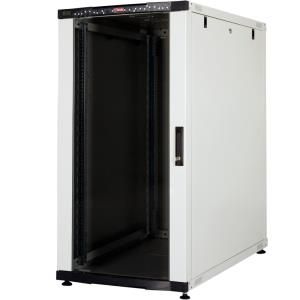 ARMOIRE DE BRASSAGE CK 22U 19" SUR PIED - VITREE - MONTE - 600X1000X1091 - GRIS - PINSOL