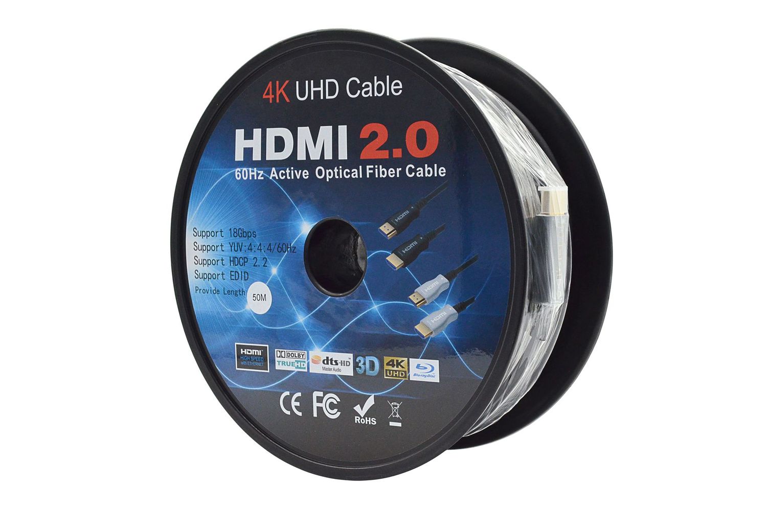 CABLE HDMI 050M - CONÇU DE LA FIBRE OPTIQUE