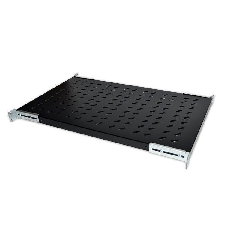 ETAGERE FIXE 1U - FIXATION AVANT/ARRIERE - PROFONDEUR 1000MM - NOIR - DITECNET