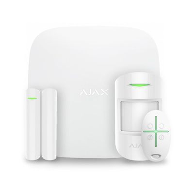 KIT DE AJAX CONTIENT (HUB DETECTEUR ILS SIRENE TELECOMMANDE)