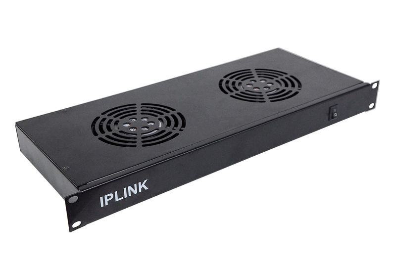 VENTILATEUR DE 2 EMPLACEMENTS ET 2 VENTILATEURS - RACKABLE - SANS FILTRE - SANS THERMOSTAT - AVEC INTERRUPTEUR - SANS AFFICHEUR - METALLIQUE - NOIR - IPLINK VENTILATEUR DE 2 EMPLACEMENTS ET 2 VENTILATEURS - RACKABLE - SANS FILTRE - SANS THERMOSTAT - AVEC INTERRUPTEUR - SANS AFFICHEUR - METALLIQUE - NOIR - IPLINK