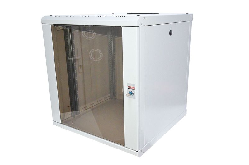 Â ARMOIRE DE BRASSAGE PROLINE 12U 19" MURALE - VITREE - MONTE - 600X450X640 - GRIS - PINSOL