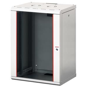Â ARMOIRE DE BRASSAGE PROLINE 20U 19" MURALE - VITREE - MONTE - 600X450X996 - GRIS - PINSOL