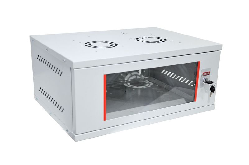 ARMOIRE DE BRASSAGE SECURITY BOX 04U 19 ARMOIRE DE BRASSAGE SECURITY BOX 04U 19" MURALE - VITREE - DEMONTE - 540X400X239 - GRIS - PINSOL