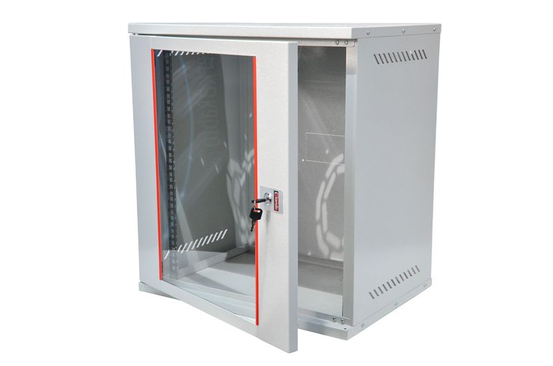 ARMOIRE DE BRASSAGE SECURITY BOX 12U 19 ARMOIRE DE BRASSAGE SECURITY BOX 12U 19" MURALE - VITREE - DEMONTE - 540X400X594 - GRIS - PINSOL