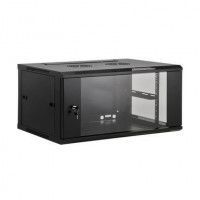 ARMOIRE DE BRASSAGE SOHO 04U 19" MURALE - SEMI-MONTE - 515X400X237 - NOIR - MIRSAN