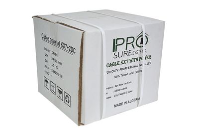 CABLE KX7 AVEC ALIMENTATION DE 0.75MM - CUIVRE - BOBINE 300M - CERTIFIER - VERT - IPRO