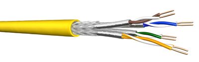 CABLE RESEAU INDOOR CAT7A S/FTP - CUIVRE - BOBINE 1000M - LSHF - UC1200 - SS23 - ORANGE - DRAKA