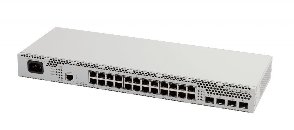 ETHERNET - SWITCH MES2324 AC 24 PORTS 10/100/1000 BASE - T 4 PORTS 10GBASE - X (SFP+)/10/100/1000 BASE - T/1000BASE - X (SFP) L2 220V AC - ELTEX