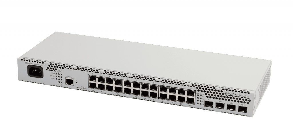ETHERNET - SWITCH MES2324P 24 PORTS 10/100/1000BASE - T (POE/POE+) AND 4 PORTS 10GBASEX(SFP+)/1000BASE - X (SFP) - ELTEX