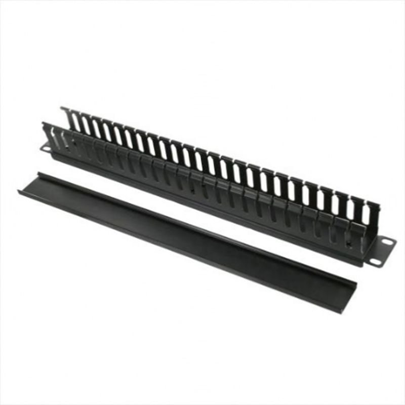 GUIDE CABLE COUVERCLE 1U DE 24 VOIES - 56MM - METALLIQUE - NOIR GUIDE CABLE COUVERCLE 1U DE 24 VOIES - 56MM - METALLIQUE - NOIR