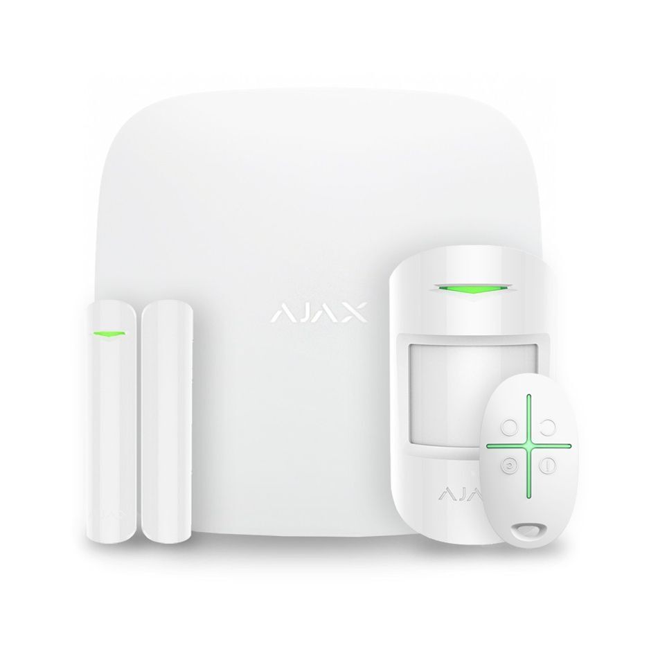 KIT AJAX CONTIENT (HUB DETECTEUR ILS SIRENE TELECOMMANDE)
