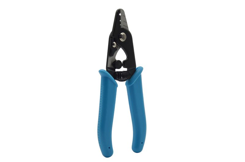 PINCE DENUDEUR FIBRE OPTIQUE AVEC RESSORT - BLUE