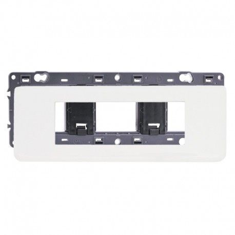 PLAQUE ET SUPPORT MOSAIC 6 MODULES DE PRISE APPARENTE ET ENCASTRE - LEGRAND