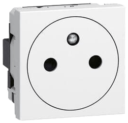 NOYAU ELECTRIQUE MOSAIC AVEC TERRE - 2 MODULES - BLANC - LEGRAND