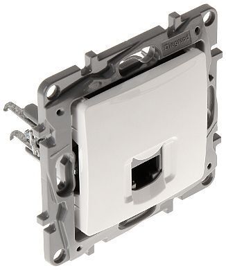 PRISE RJ45 CAT6 UTP DE 2 MODULES NILOE - CONTIENT NOYAU ET SUPPORT COMBINE - BLANC - LEGRAND