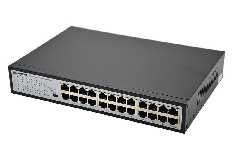 SWITCH MEGA 24 PORTS - NON MANAGABLE - NON RACKABLE - METALLIQUE - 3 MODE (PAR DEFAUT - VLAN - CCTV) - BDCOM SWITCH MEGA 24 PORTS - NON MANAGABLE - NON RACKABLE - METALLIQUE - 3 MODE (PAR DEFAUT - VLAN - CCTV) - BDCOM