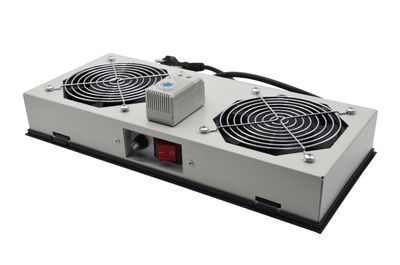 KIT VENTILATEUR DE 2 EMPLACEMENTS ET 2 VENTILATEURS - PLAFONNIER - AVEC FILTRE - AVEC THERMOSTAT - AVEC INTERRUPTEUR - SANS AFFICHEUR - METALLIQUE - GRIS - LANDE