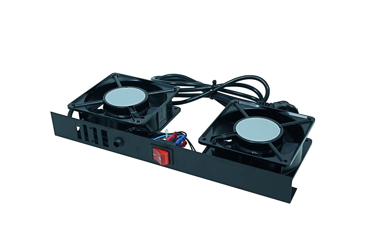 KIT VENTILATEUR DE 2 EMPLACEMENTS ET 2 VENTILATEURS - PLAFONNIER - SANS FILTRE - SANS THERMOSTAT - AVEC INTERRUPTEUR - SANS AFFICHEUR - METALLIQUE - NU - NOIR - LANDE