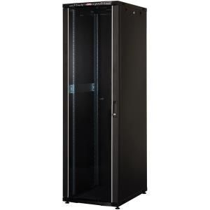 ARMOIRE DE BRASSAGE CK 32U 19" SUR PIED - VITREE - MONTE - 600X1000X1536 - NOIR - LANDE