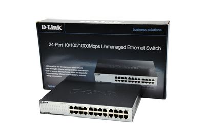 SWITCH GIGA 24 PORTS -  NON MANAGABLE - RACKABLE - METALLIQUE - D-LINK