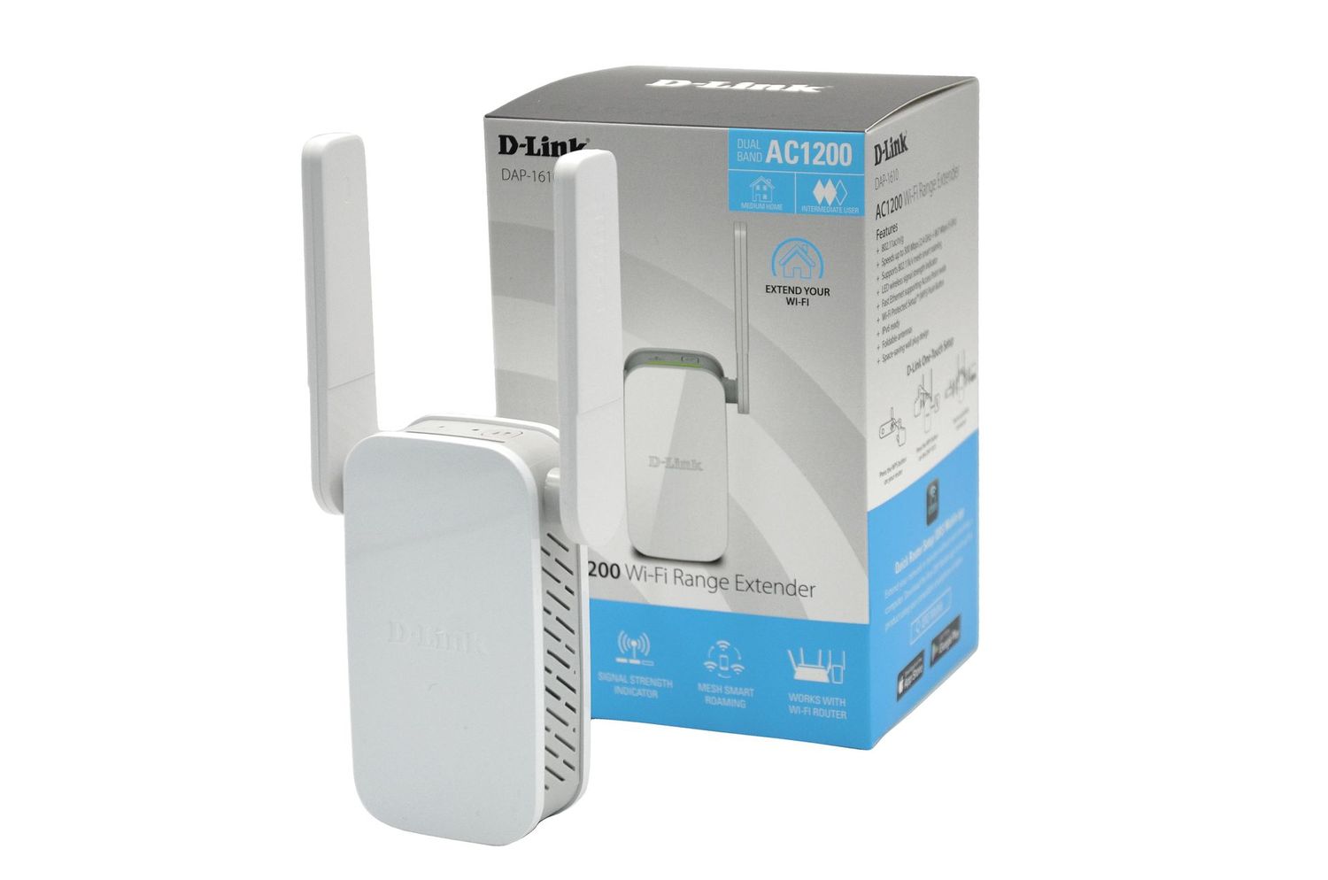 POINT D'ACCES WIFI 5 - 2 ANTENNES DE 2.4GHZ (300MBPS) & 5GHZ (1200MBPS) - MODES (POINT D'ACCES - REPETEUR - PASSERELLE CLIENT) - 1 RJ45 MEGA - BLANC - D-LINK
