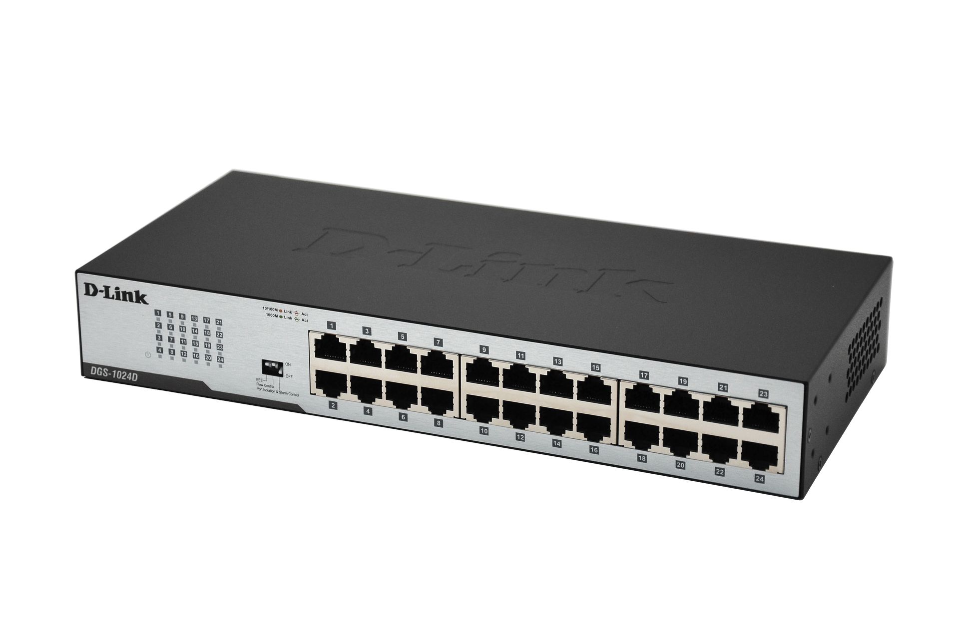 SWITCH GIGA 24 PORTS -  NON MANAGABLE - RACKABLE - METALLIQUE - D-LINK