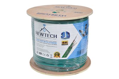 CABLE CAMERA 0.75MM (KX7 + 2 ALIMENTATION) - BOBINE 300M - NEWTECH