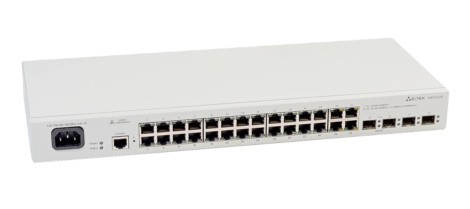 SWITCH GIGA 28 PORTS (24 PORTS - 4 PORTS COMBO GIGA RJ45/SFP) - MANAGEABLE (L2) - RACKABLE (19