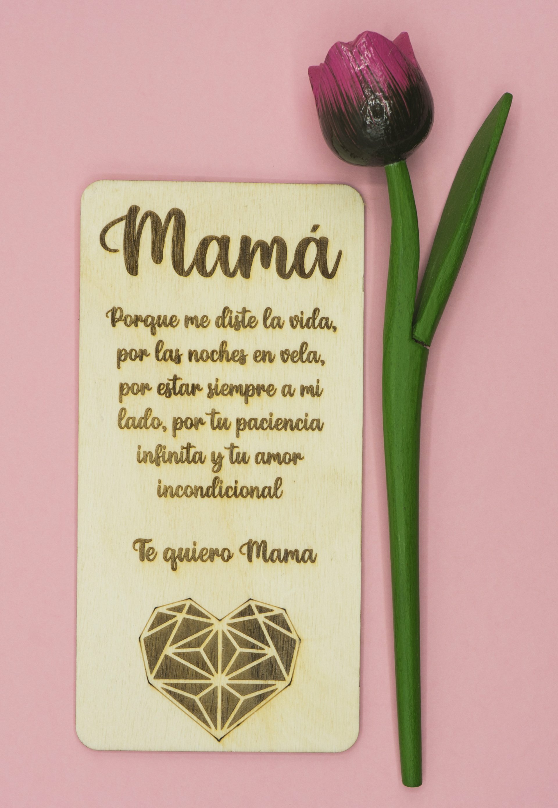 Dedicatoria madera para Mamá