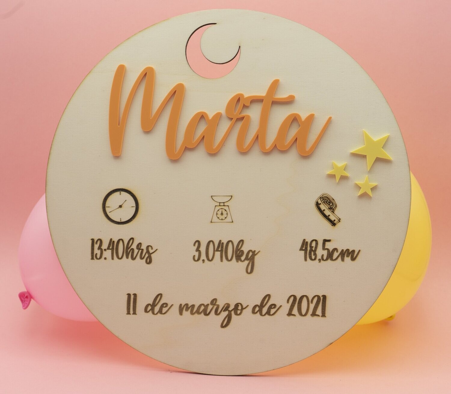 Natalicio Bebé personalizado Circular